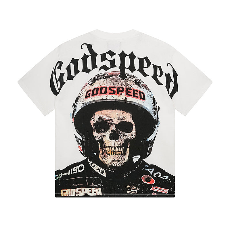 White Street Vintage Washed T-Shirt (Crafted Print) 3076