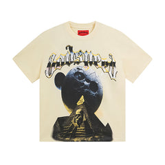 Beige Street Vintage Washed T-Shirt (Crafted Print) 3080