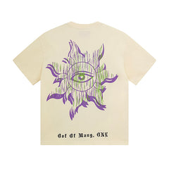 Beige Street Vintage Washed T-Shirt (Crafted Print) 3081