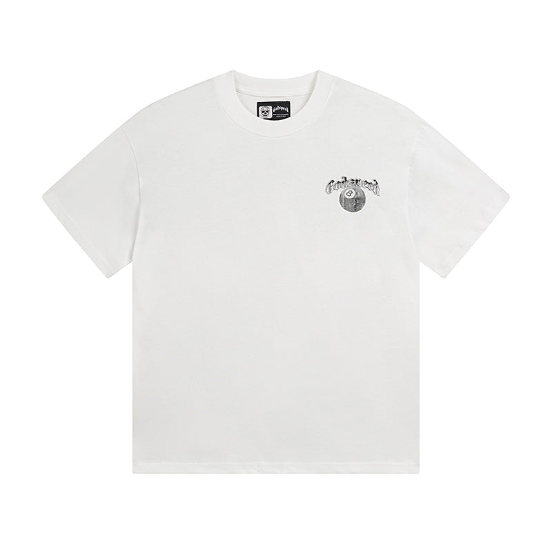 White Street Vintage Washed T-Shirt (Crafted Print) 3093