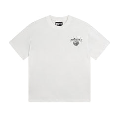 White Street Vintage Washed T-Shirt (Crafted Print) 3093