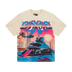 Beige Street Vintage Washed T-Shirt (Crafted Print) 3109