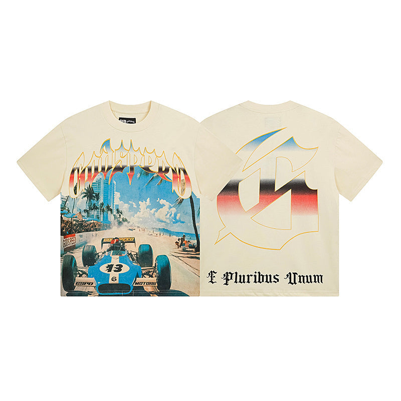 Beige Street Vintage Washed T-Shirt (Crafted Print) 3110