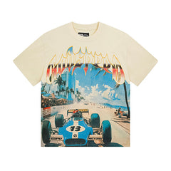 Beige Street Vintage Washed T-Shirt (Crafted Print) 3110