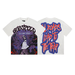 White Street Vintage Washed T-Shirt (Crafted Print) 3115