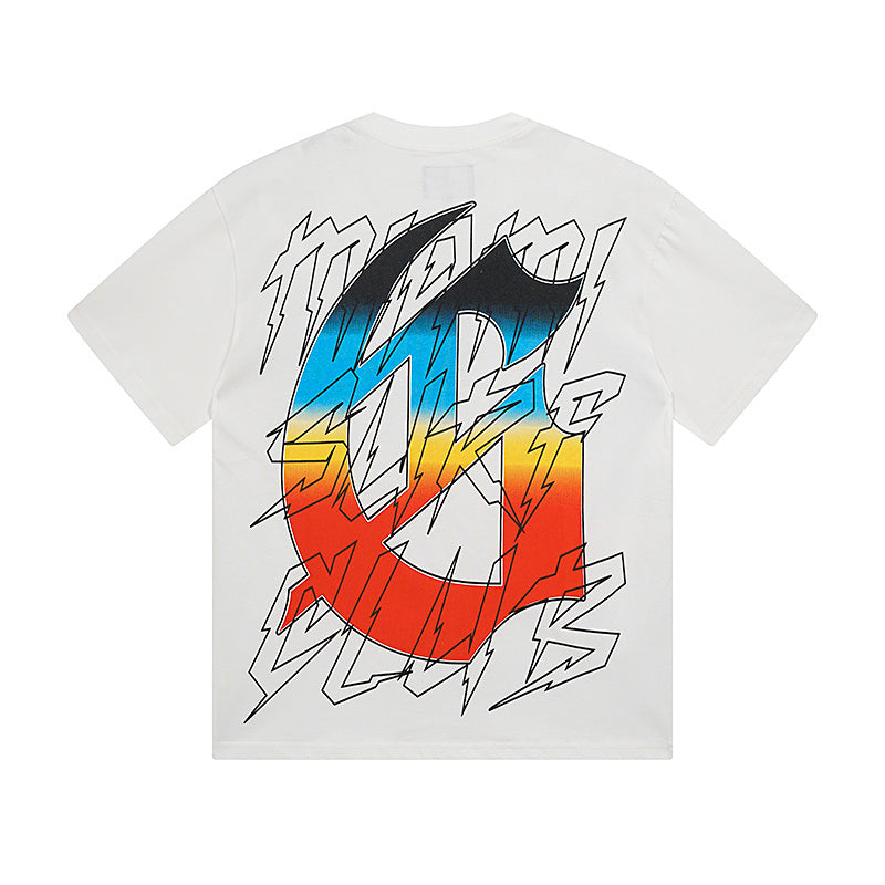 Beige & White Street Vintage Washed T-Shirt (Crafted Print) 3117