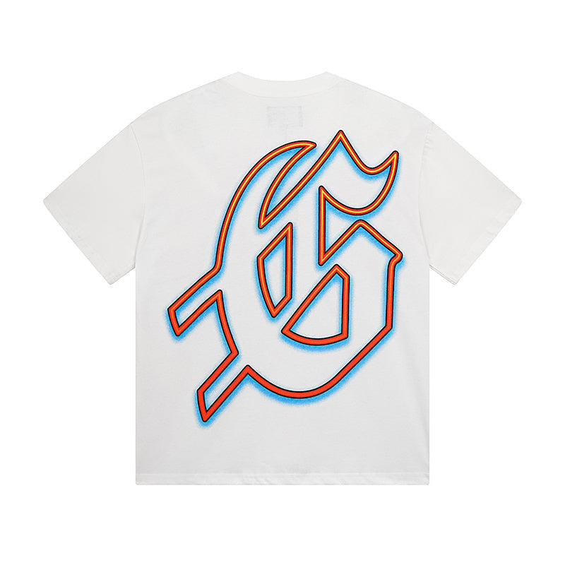 White Street Vintage Washed T-Shirt (Crafted Print) 3121
