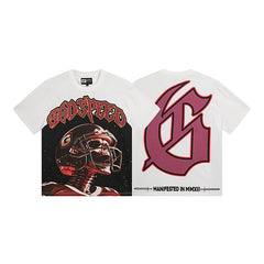 White Street Vintage Washed T-Shirt (Crafted Print) 3122