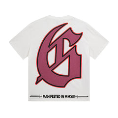 White Street Vintage Washed T-Shirt (Crafted Print) 3122