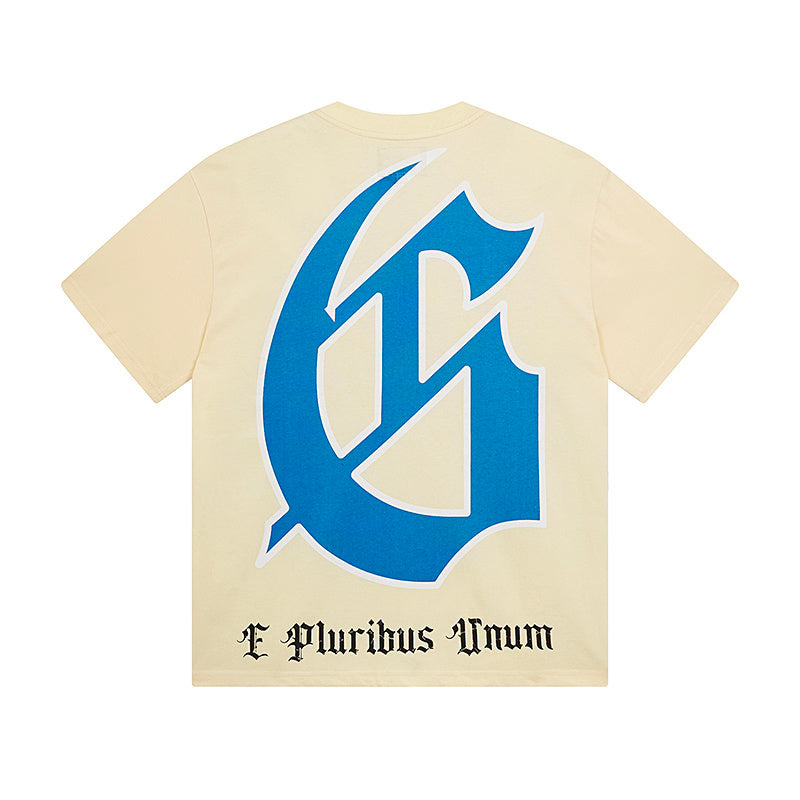 Beige Street Vintage Washed T-Shirt (Crafted Print) 3123