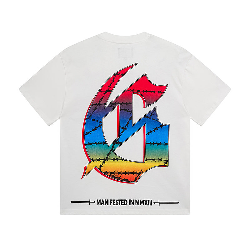 White Street Vintage Washed T-Shirt (Crafted Print) 3128