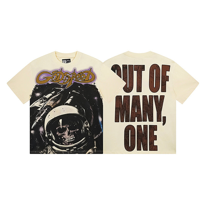 Beige Street Vintage Washed T-Shirt (Crafted Print) 3130