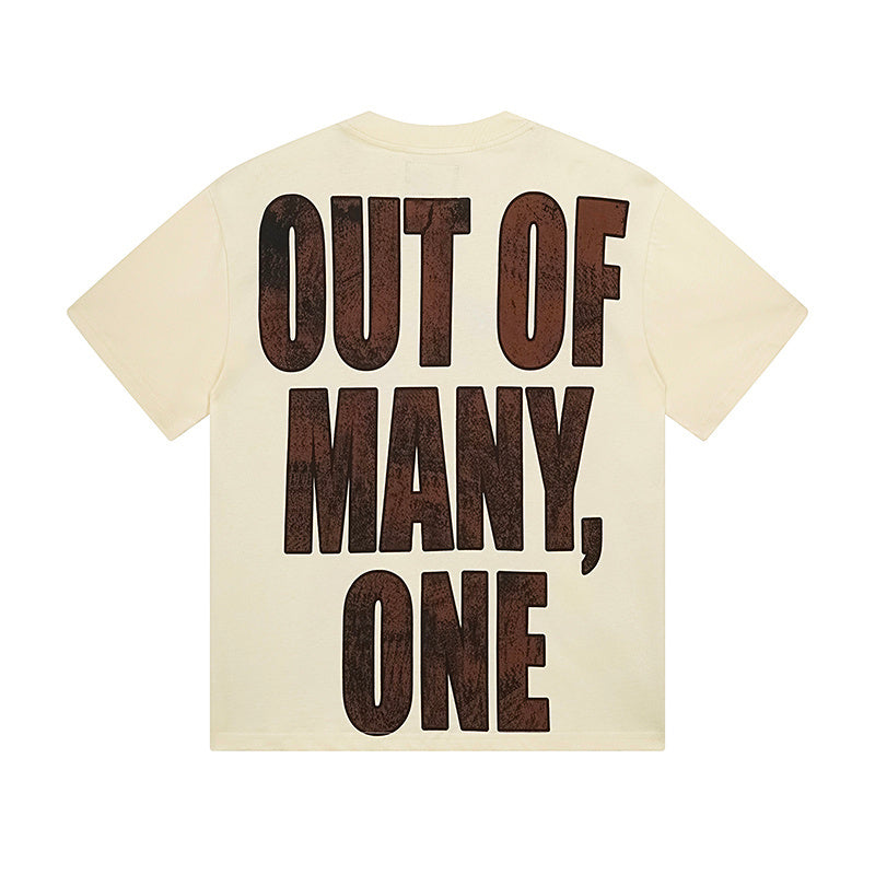Beige Street Vintage Washed T-Shirt (Crafted Print) 3130