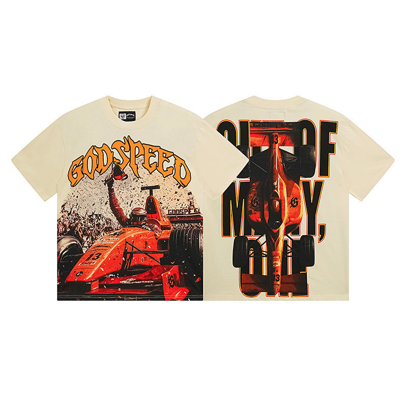 Beige Street Vintage Washed T-Shirt (Crafted Print) 3131