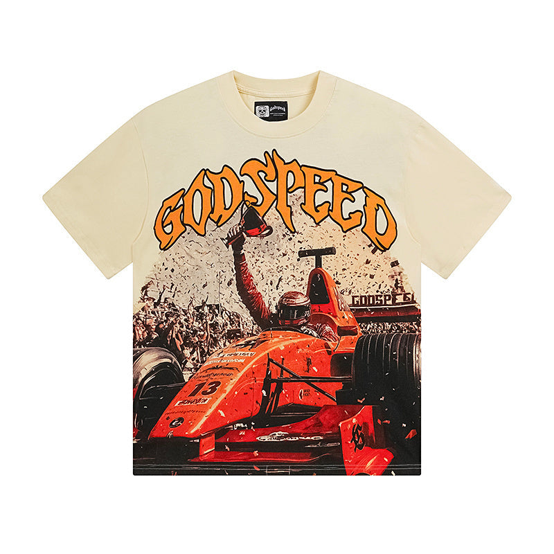 Beige Street Vintage Washed T-Shirt (Crafted Print) 3131