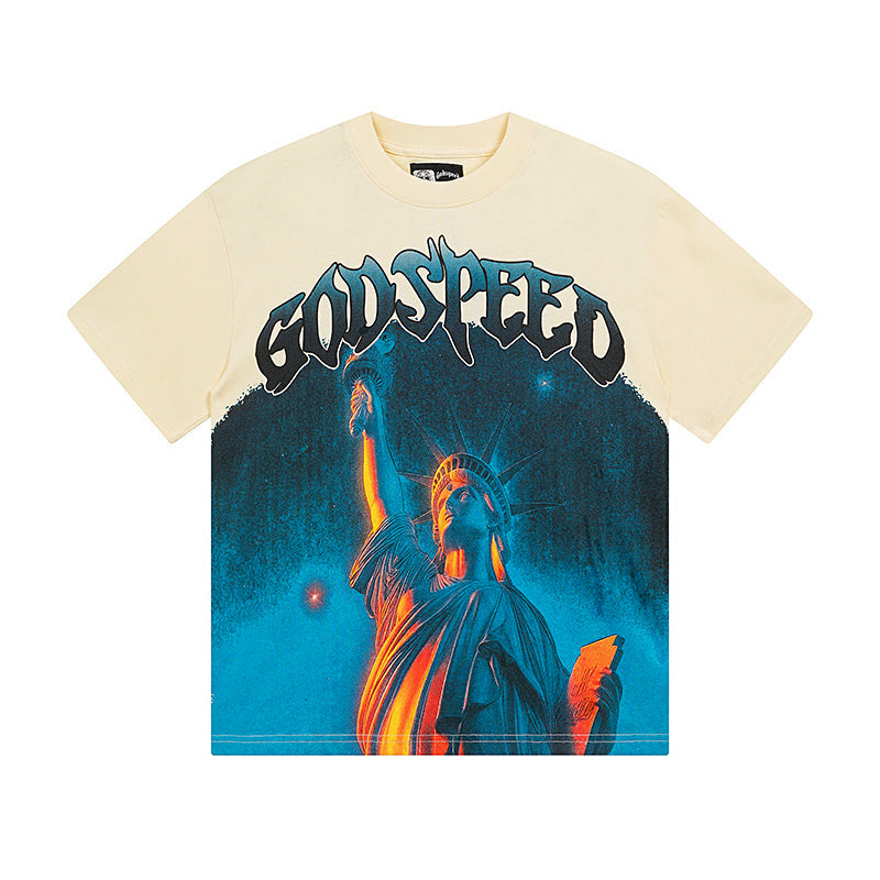 Beige Street Vintage Washed T-Shirt (Crafted Print) 3133