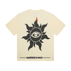 Beige Street Vintage Washed T-Shirt (Crafted Print) 3133