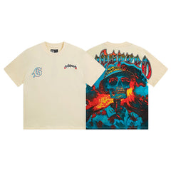 Beige Street Vintage Washed T-Shirt (Crafted Print) 3138