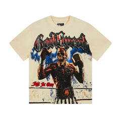 Beige Street Vintage Washed T-Shirt (Crafted Print) 3160