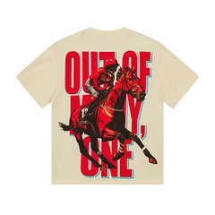 Beige Street Vintage Washed T-Shirt (Crafted Print) 3161