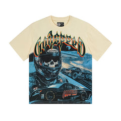 Beige Street Vintage Washed T-Shirt (Crafted Print) 3165