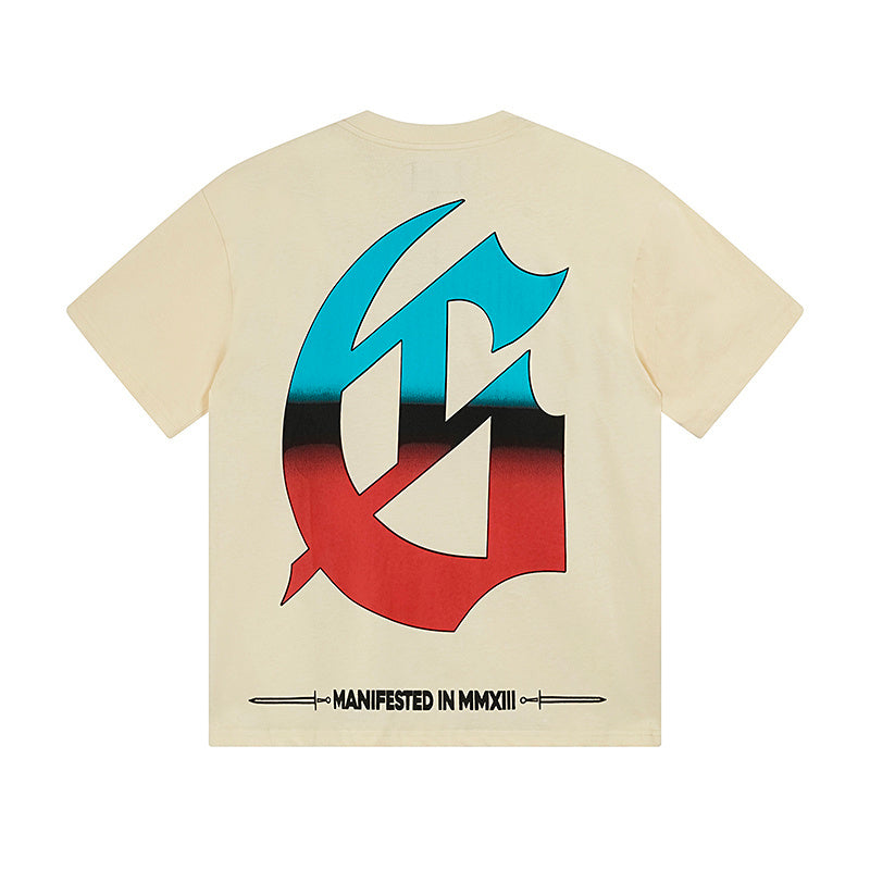 Beige Street Vintage Washed T-Shirt (Crafted Print) 3166