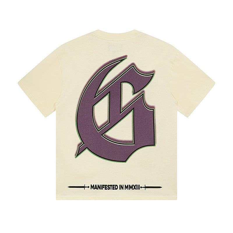 Beige Street Vintage Washed T-Shirt (Crafted Print) 3169
