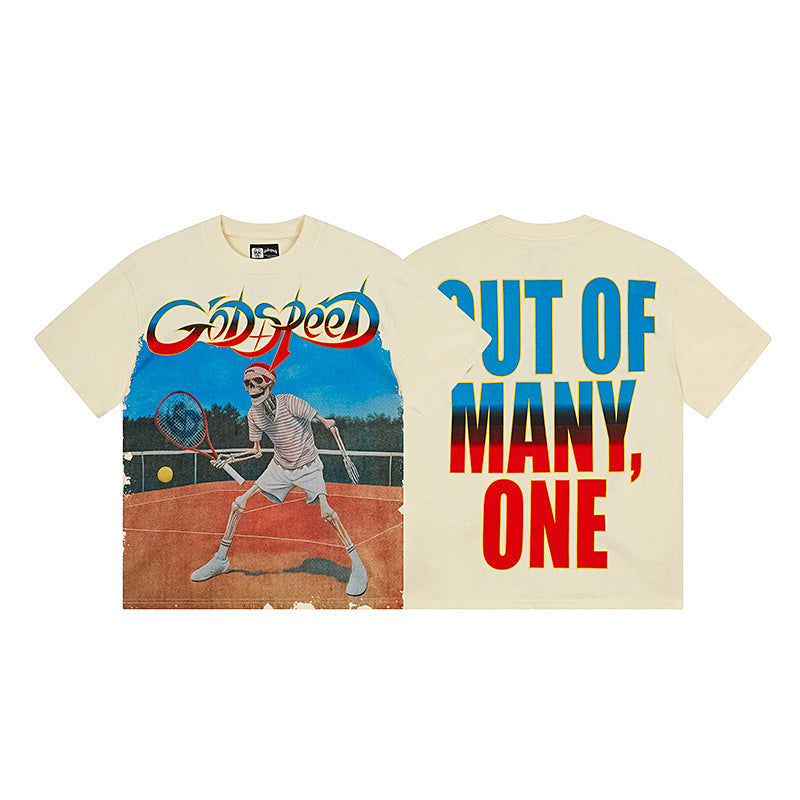 Beige Street Vintage Washed T-Shirt (Crafted Print) 3170