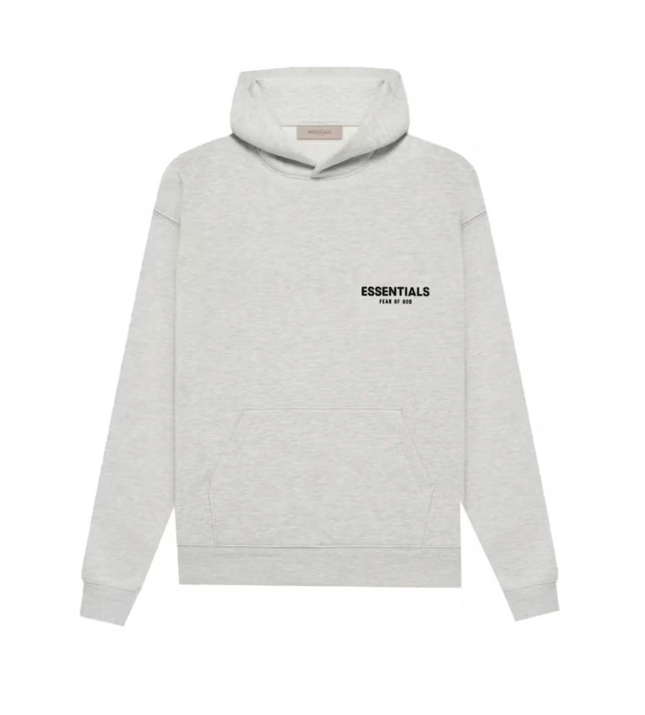 Essentials Light Oatmeal Velvet Hoodie