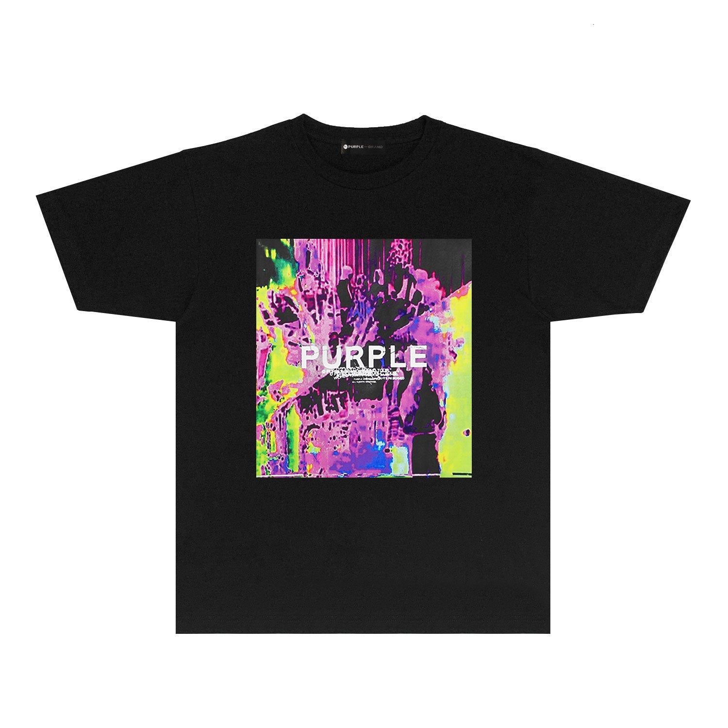 Purple Iridescent Graphic T Shirt Short Sleeve Streetwear Tee PUR007