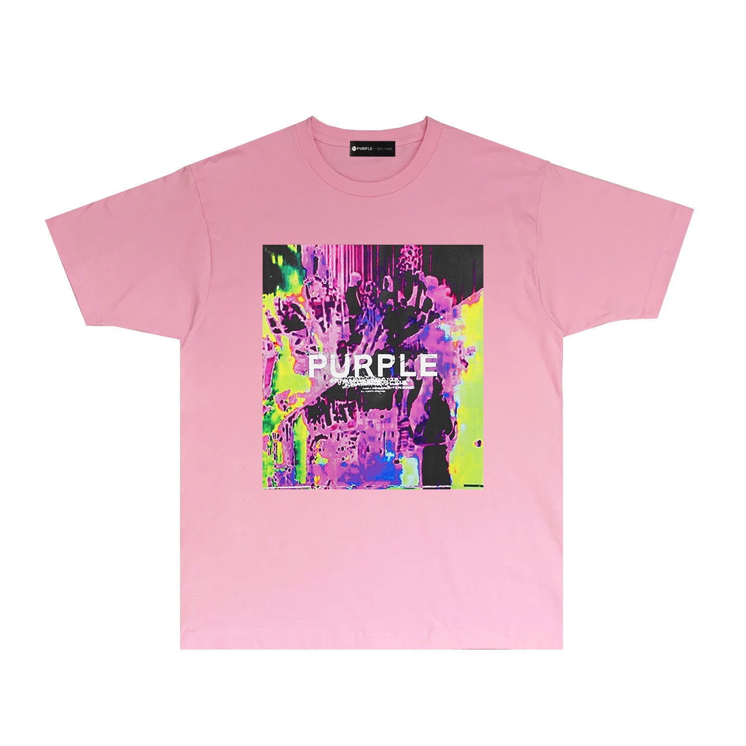 Purple Iridescent Graphic T Shirt Short Sleeve Streetwear Tee PUR007