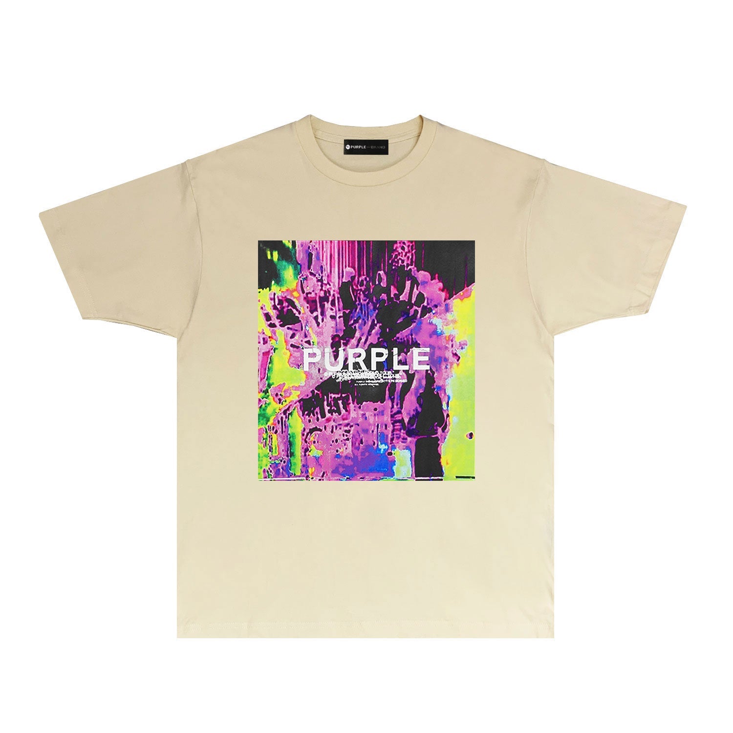 Purple Iridescent Graphic T Shirt Short Sleeve Streetwear Tee PUR007