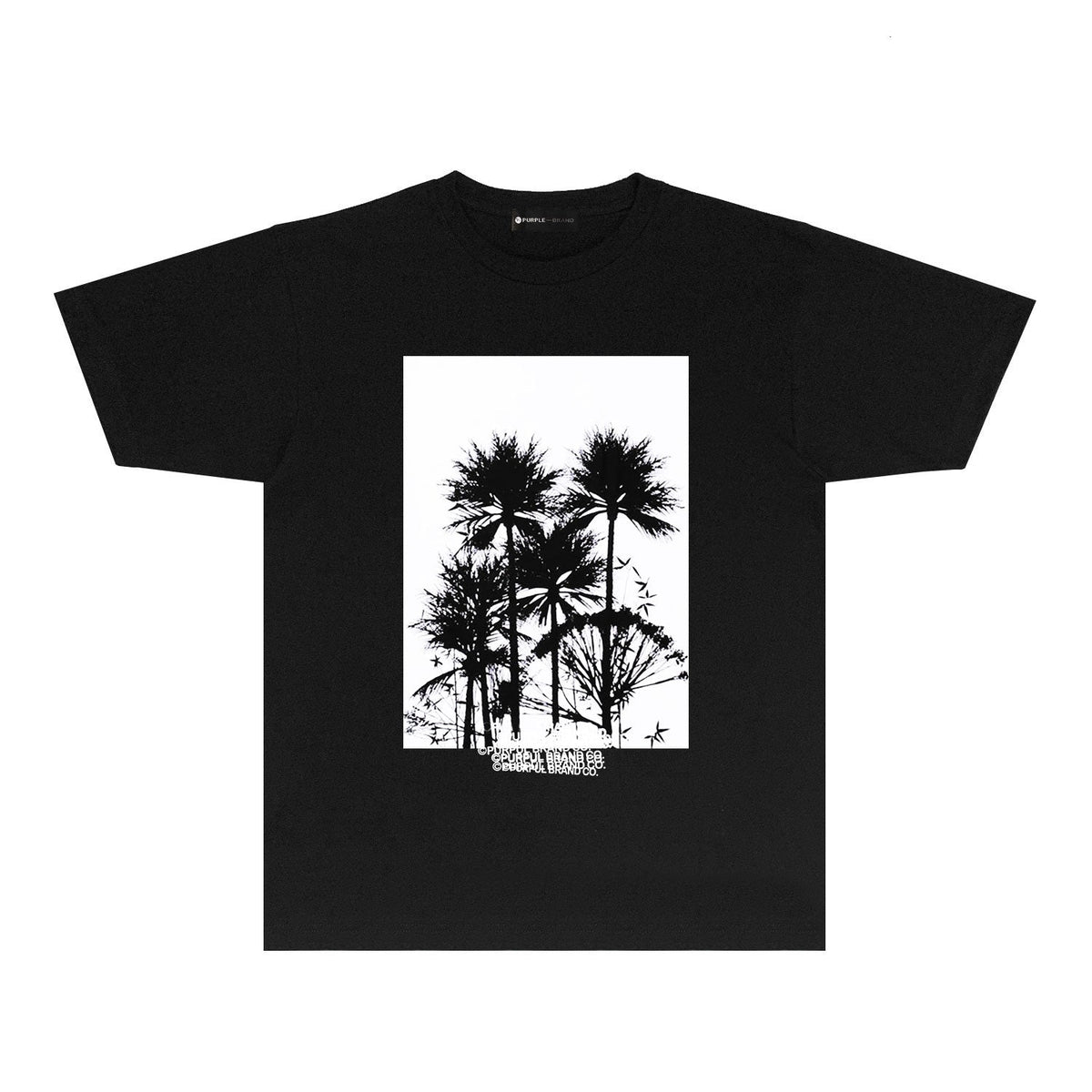 Purple Graffiti Print Short Sleeve T Shirt Streetwear Tee PUR008