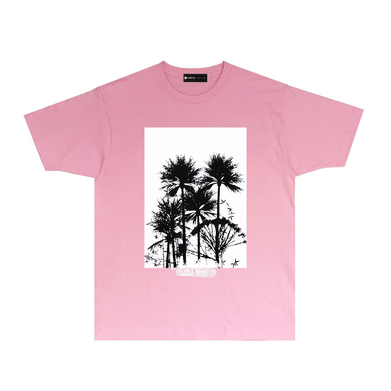 Purple Graffiti Print Short Sleeve T Shirt Streetwear Tee PUR008