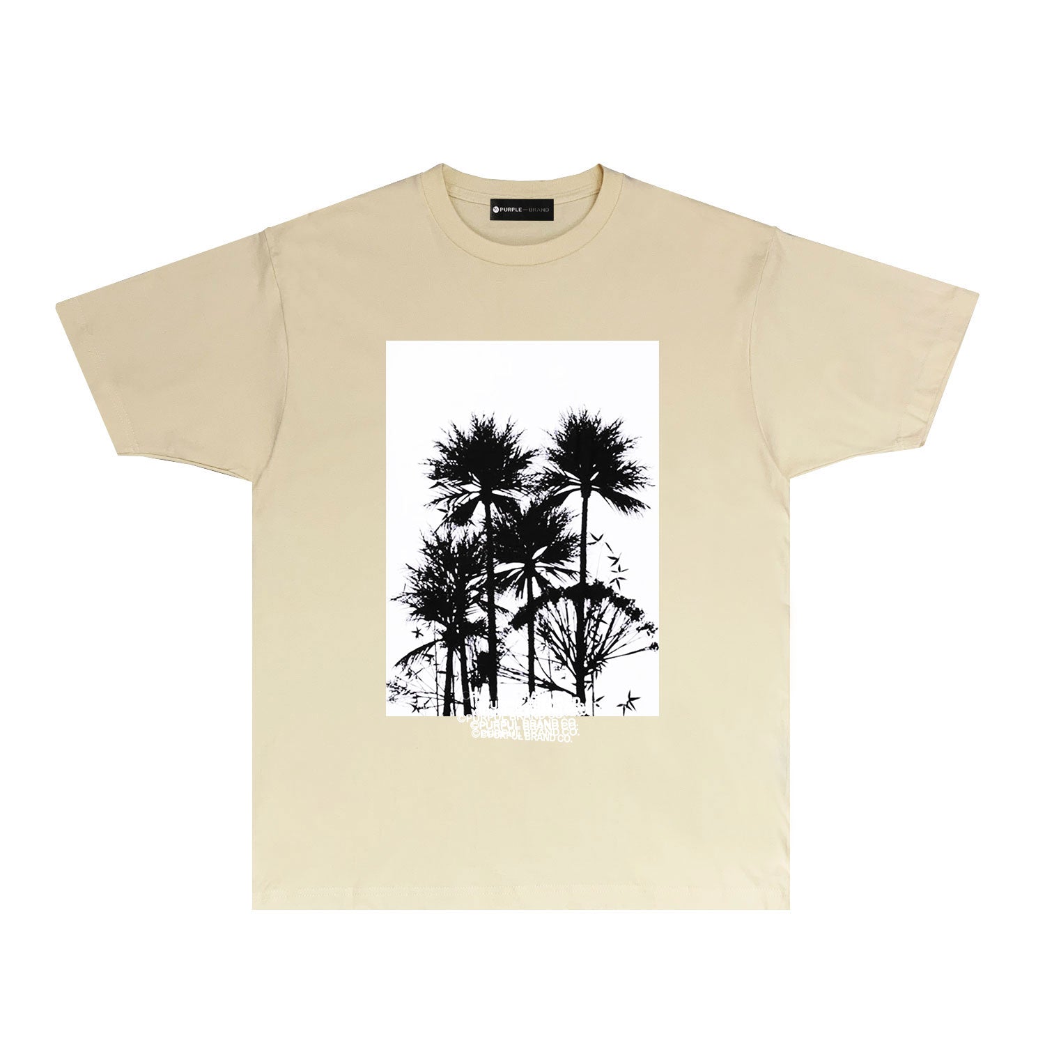 Purple Graffiti Print Short Sleeve T Shirt Streetwear Tee PUR008
